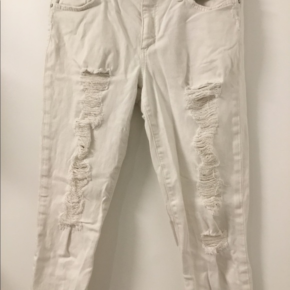 Joe’s “The Ankle” distressed white jeans - Picture 3 of 6